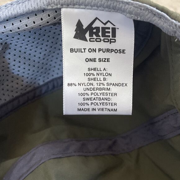 REI Co-op Green  Screeline Hat Cap Hiking Outdoor Foldable Moisture-Wicking - Picture 4 of 6